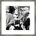 President Ford With Operation Babylift Framed Print