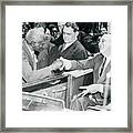 President Franklin Roosevelt Meeting Framed Print