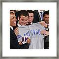 President Obama Welcomes World Series Framed Print