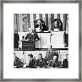 President Truman Addressing Congress Framed Print
