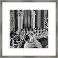 Prince Rainier And Grace Kelly At Altar Framed Print