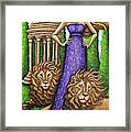 Proud Lions Framed Print