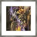 Purple And Gold Fusion Framed Print
