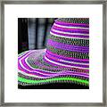 Purple And Green Hat Framed Print