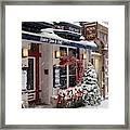 Quebec City In The Snow Framed Print