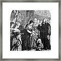 Queen Anne 1665-1714 Touching Young Framed Print