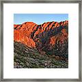 Queen Creek Canyon Last Light Framed Print