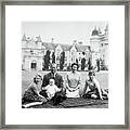 Queen Elizabeth At A Picnic Framed Print