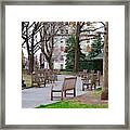 Quiet Morning In Rittenhouse Square Framed Print