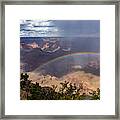 Rainbow Over The Grand Canyon Framed Print