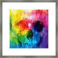 Rainbow Skull Framed Print