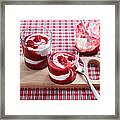 Raspberry Swirl Desserts Garnished With Framed Print