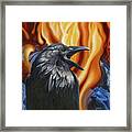 Raven Fire Framed Print
