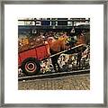Realistic Horse And Cart Mural Framed Print