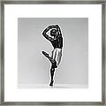 Rear View Of Male Dancer Standing On Framed Print