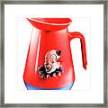 Red And Blue Clown Pitcher Framed Print