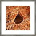 Red Aztec Sandstone Framed Print