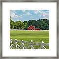 Red Barn And White Fence 2019-05 02 Framed Print