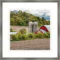 Red Barns In Wisconsin Framed Print