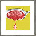 Red Liquid In A Spoon Framed Print