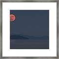 Red Moon Rising Over The Hazy Seto Inland Sea_01 Framed Print