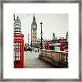 Red Phone Booth And Big Ben Framed Print