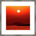 Red Sunset Framed Print