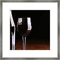 Red Wine Copy Space Framed Print