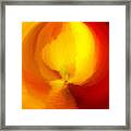 Red Yellow Abstract By Delynn Addams Framed Print