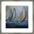 Regatta Sail Challenge Framed Print