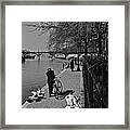 Relaxing By The Seine Framed Print