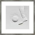 Relief Of Football Player Framed Print