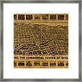 Reno Nevada Vintage City Street Map 1907 Framed Print