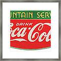Retro Coke Sign Framed Print