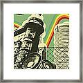 Retro Music Town Framed Print