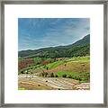 Rice Terraces And Mountain View Framed Print