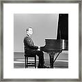 Richard Nixon Sitting At Piano Framed Print