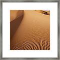 Ridges On A Vertical Sand Dune Framed Print