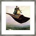 Riding A Flying Carpet, 1880. Artist Framed Print