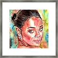 Rihanna Portrait Framed Print