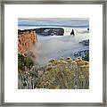Rim Rock Drive View Of Fogged Independence Canyon Framed Print