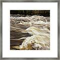 River Dart, Devon, In Flood After Heavy Framed Print