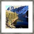 River In Snow Mountain With Sunny Side Framed Print