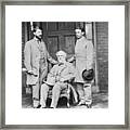 Robert E. Lee, His Son And His Aide Framed Print