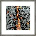 Rocks On Fire Framed Print