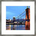 Roebling Bridge, Cincinnati, Ohio Framed Print