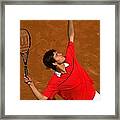 Roger Federer Of Switzerland Framed Print