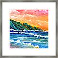 Romantic Kauai Sunset Framed Print