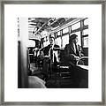 Rosa Parks Riding The Bus Framed Print