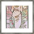 Rose By Alphonse Mucha Framed Print